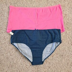 2pk VTG Just My Size JMS Cotton Panties Plus Size 14 (7X)